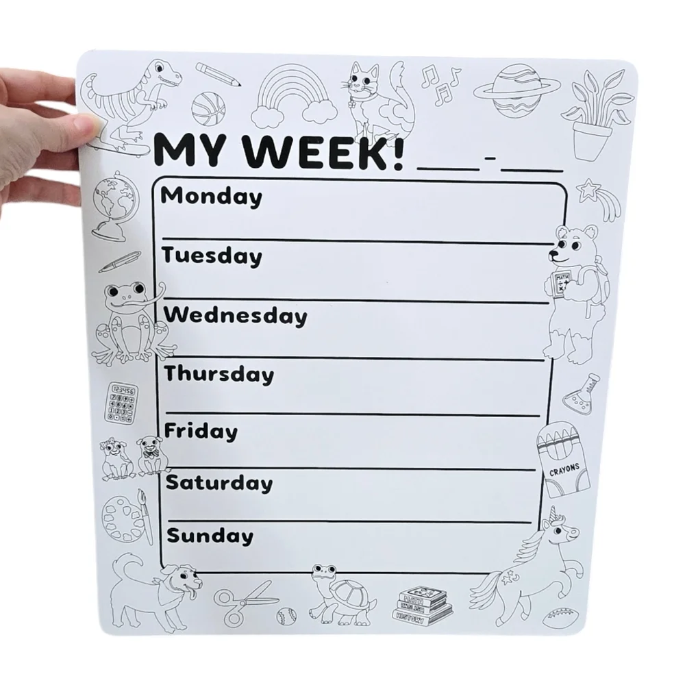 New Kids Weekly Dry Erase Board Planner Whiteboard 15.5